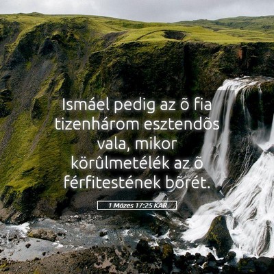 Picture 05 - 1 Mózes 17:25 KAR - Ismáel pedig az õ fia tizenhárom esztendõs - Bible Verse Picture