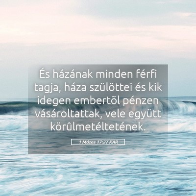 Picture 05 - 1 Mózes 17:27 KAR - És házának minden férfi tagja, háza - Bible Verse Picture
