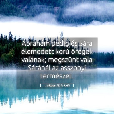 Picture 05 - 1 Mózes 18:11 KAR - Ábrahám pedig és Sára élemedett korú - Bible Verse Picture