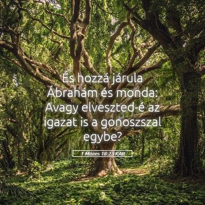 Picture 05 - 1 Mózes 18:23 KAR - És hozzá járula Ábrahám és monda: Avagy - Bible Verse Picture