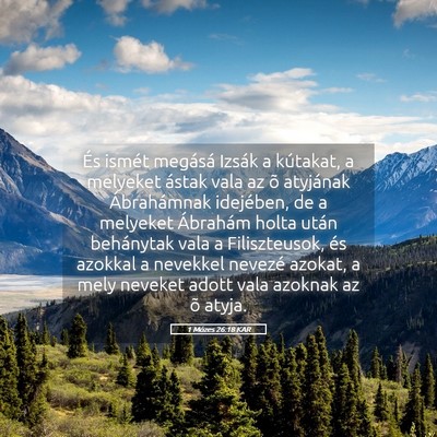 Picture 05 - 1 Mózes 26:18 KAR - És ismét megásá Izsák a kútakat, a melyeket - Bible Verse Picture