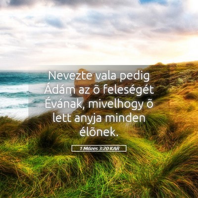 Picture 05 - 1 Mózes 3:20 KAR - Nevezte vala pedig Ádám az õ feleségét - Bible Verse Picture