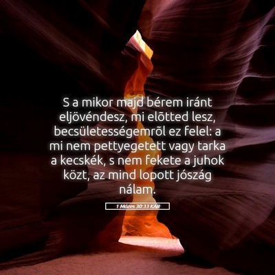 Picture 05 - 1 Mózes 30:33 KAR - S a mikor majd bérem iránt eljövéndesz, mi - Bible Verse Picture