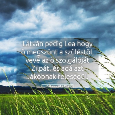 Picture 05 - 1 Mózes 30:9 KAR - Látván pedig Lea hogy õ megszûnt a - Bible Verse Picture
