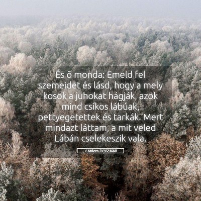 Picture 05 - 1 Mózes 31:12 KAR - És õ monda: Emeld fel szemeidet és lásd, hogy - Bible Verse Picture