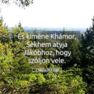Picture 05 - 1 Mózes 34:6 KAR - És kiméne Khámor, Sekhem atyja Jákóbhoz, - Bible Verse Picture