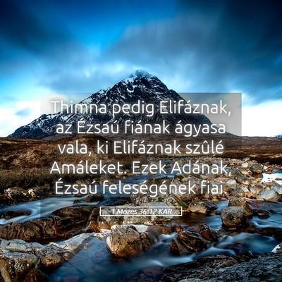 Picture 05 - 1 Mózes 36:12 KAR - Thimna pedig Elifáznak, az Ézsaú fiának - Bible Verse Picture