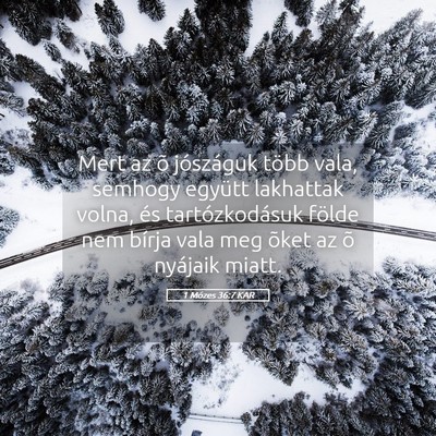 Picture 05 - 1 Mózes 36:7 KAR - Mert az õ jószáguk több vala, semhogy együtt - Bible Verse Picture