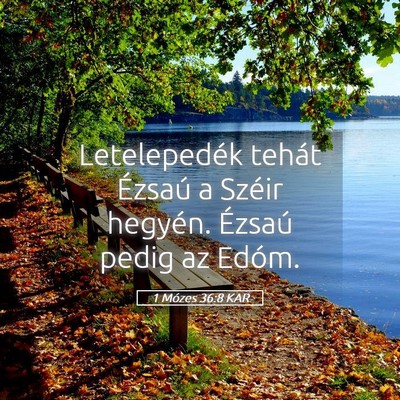 Picture 05 - 1 Mózes 36:8 KAR - Letelepedék tehát Ézsaú a Széir hegyén. - Bible Verse Picture