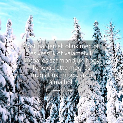 Picture 05 - 1 Mózes 37:20 KAR - Most hát jertek öljük meg õt, és vessük õt - Bible Verse Picture