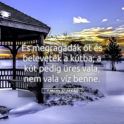 Picture 05 - 1 Mózes 37:24 KAR - És megragadák õt és beleveték a kútba; a - Bible Verse Picture