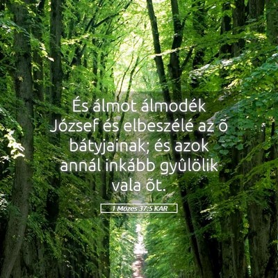 Picture 05 - 1 Mózes 37:5 KAR - És álmot álmodék József és elbeszélé az - Bible Verse Picture