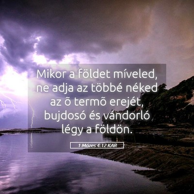 Picture 05 - 1 Mózes 4:12 KAR - Mikor a földet míveled, ne adja az többé - Bible Verse Picture