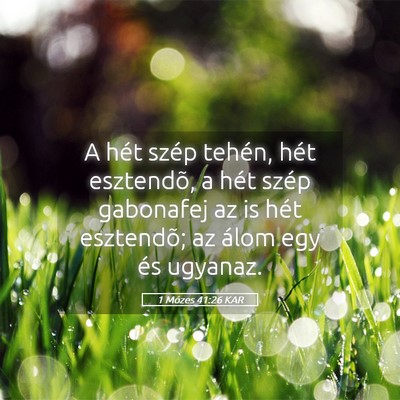 Picture 05 - 1 Mózes 41:26 KAR - A hét szép tehén, hét esztendõ, a hét szép - Bible Verse Picture