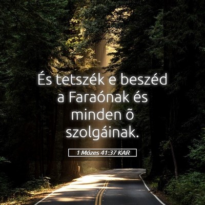 Picture 05 - 1 Mózes 41:37 KAR - És tetszék e beszéd a Faraónak és minden õ - Bible Verse Picture