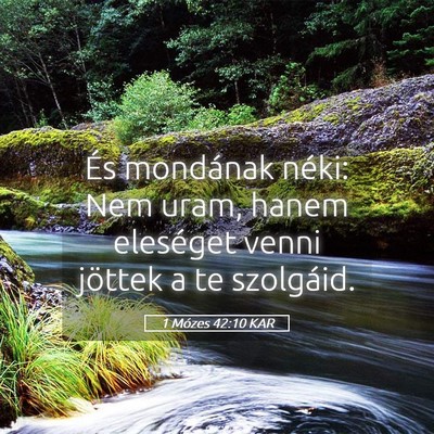 Picture 05 - 1 Mózes 42:10 KAR - És mondának néki: Nem uram, hanem eleséget - Bible Verse Picture