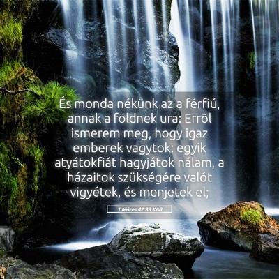 Picture 05 - 1 Mózes 42:33 KAR - És monda nékünk az a férfiú, annak a - Bible Verse Picture