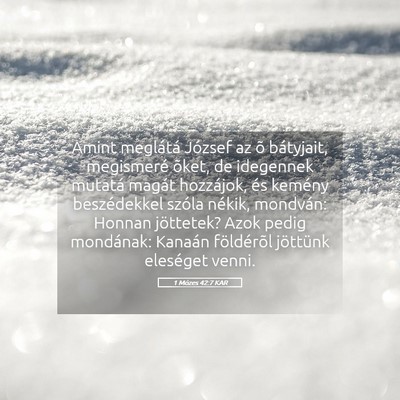 Picture 05 - 1 Mózes 42:7 KAR - Amint meglátá József az õ bátyjait, - Bible Verse Picture