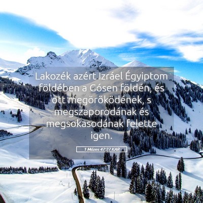 Picture 05 - 1 Mózes 47:27 KAR - Lakozék azért Izráel Égyiptom földében a - Bible Verse Picture