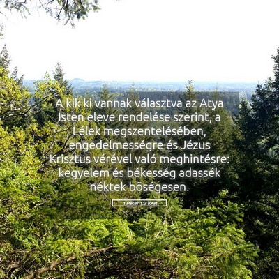 Picture 05 - 1 Péter 1:2 KAR - A kik ki vannak választva az Atya Isten eleve - Bible Verse Picture