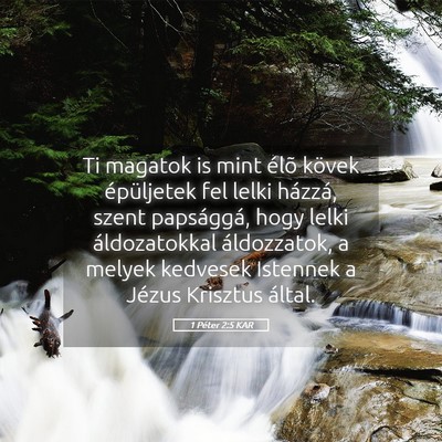 Picture 05 - 1 Péter 2:5 KAR - Ti magatok is mint élõ kövek épüljetek fel - Bible Verse Picture