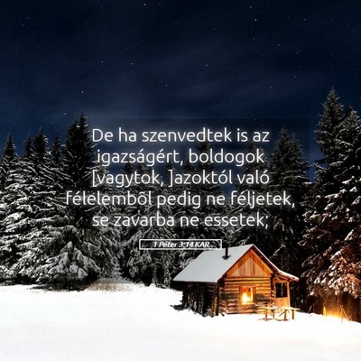 Picture 05 - 1 Péter 3:14 KAR - De ha szenvedtek is az igazságért, boldogok - Bible Verse Picture