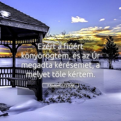 Picture 05 - 1 Sámuel 1:27 KAR - Ezért a fiúért könyörögtem, és az Úr - Bible Verse Picture