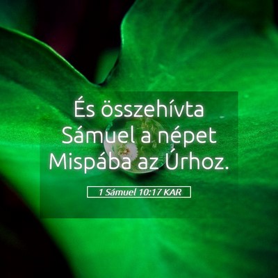 Picture 05 - 1 Sámuel 10:17 KAR - És összehívta Sámuel a népet Mispába az - Bible Verse Picture