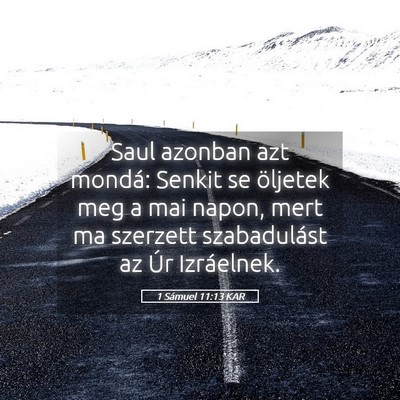 Picture 05 - 1 Sámuel 11:13 KAR - Saul azonban azt mondá: Senkit se öljetek meg a - Bible Verse Picture