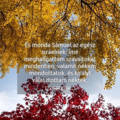 Picture 05 - 1 Sámuel 12:1 KAR - És monda Sámuel az egész Izráelnek: Ímé - Bible Verse Picture