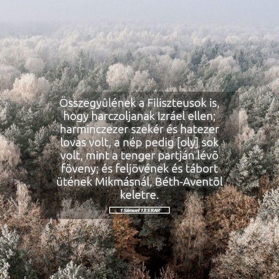Picture 05 - 1 Sámuel 13:5 KAR - Összegyûlének a Filiszteusok is, hogy - Bible Verse Picture