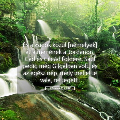 Picture 05 - 1 Sámuel 13:7 KAR - És a zsidók közül [némelyek] általmenének - Bible Verse Picture