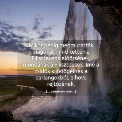 Picture 05 - 1 Sámuel 14:11 KAR - Mikor pedig megmutatták magokat mind ketten a - Bible Verse Picture
