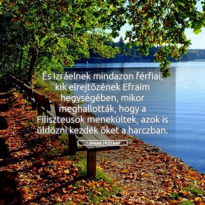 Picture 05 - 1 Sámuel 14:22 KAR - És Izráelnek mindazon férfiai, kik - Bible Verse Picture