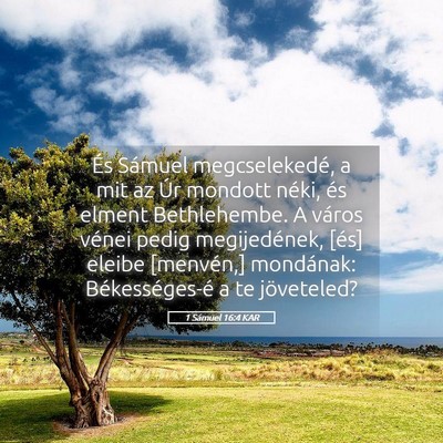 Picture 05 - 1 Sámuel 16:4 KAR - És Sámuel megcselekedé, a mit az Úr mondott - Bible Verse Picture