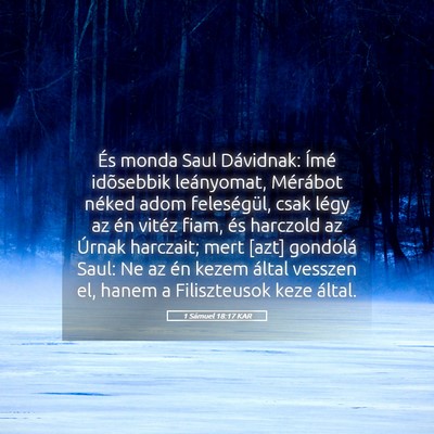 Picture 05 - 1 Sámuel 18:17 KAR - És monda Saul Dávidnak: Ímé idõsebbik - Bible Verse Picture