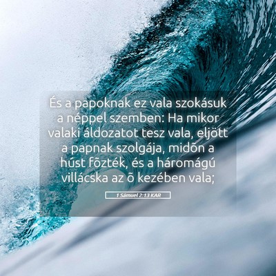 Picture 05 - 1 Sámuel 2:13 KAR - És a papoknak ez vala szokásuk a néppel - Bible Verse Picture