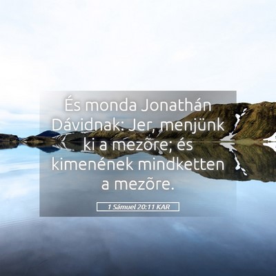 Picture 05 - 1 Sámuel 20:11 KAR - És monda Jonathán Dávidnak: Jer, menjünk ki a - Bible Verse Picture