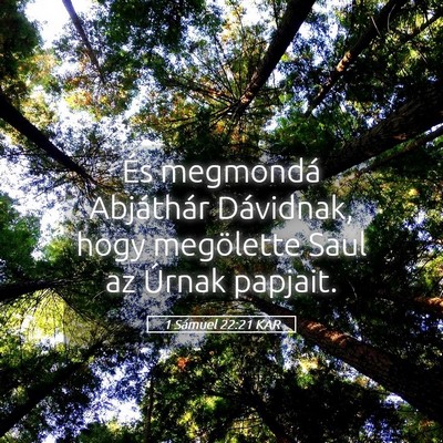 Picture 05 - 1 Sámuel 22:21 KAR - És megmondá Abjáthár Dávidnak, hogy - Bible Verse Picture