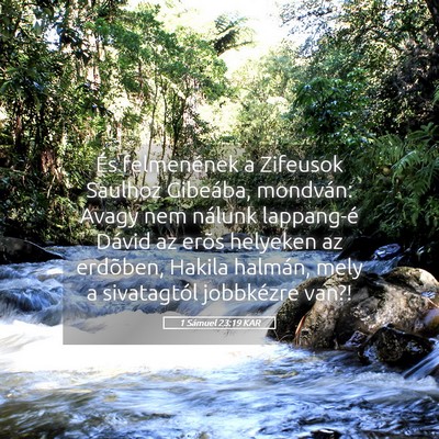 Picture 05 - 1 Sámuel 23:19 KAR - És felmenének a Zifeusok Saulhoz Gibeába, - Bible Verse Picture