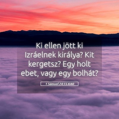 Picture 05 - 1 Sámuel 24:15 KAR - Ki ellen jött ki Izráelnek királya? Kit - Bible Verse Picture