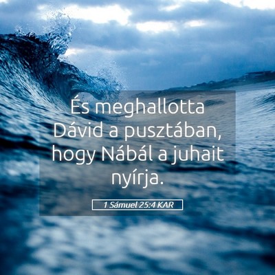Picture 05 - 1 Sámuel 25:4 KAR - És meghallotta Dávid a pusztában, hogy Nábál - Bible Verse Picture