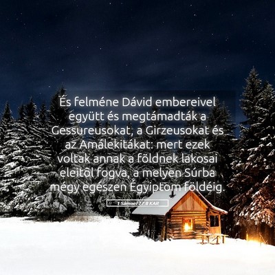 Picture 05 - 1 Sámuel 27:8 KAR - És felméne Dávid embereivel együtt és - Bible Verse Picture