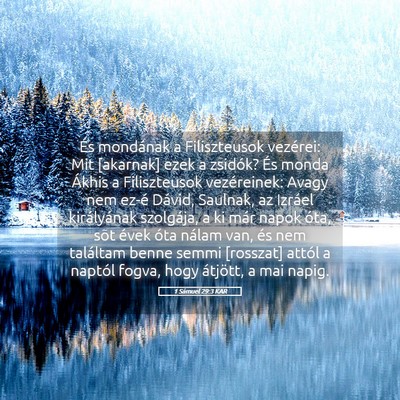 Picture 05 - 1 Sámuel 29:3 KAR - És mondának a Filiszteusok vezérei: Mit - Bible Verse Picture