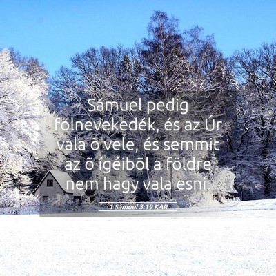 Picture 05 - 1 Sámuel 3:19 KAR - Sámuel pedig fölnevekedék, és az Úr vala õ - Bible Verse Picture