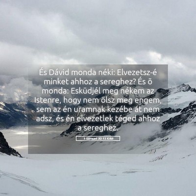Picture 05 - 1 Sámuel 30:15 KAR - És Dávid monda néki: Elvezetsz-é minket ahhoz - Bible Verse Picture