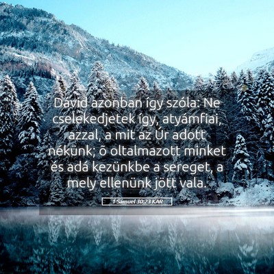 Picture 05 - 1 Sámuel 30:23 KAR - Dávid azonban így szóla: Ne cselekedjetek - Bible Verse Picture