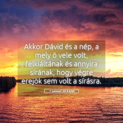 Picture 05 - 1 Sámuel 30:4 KAR - Akkor Dávid és a nép, a mely õ vele volt, - Bible Verse Picture