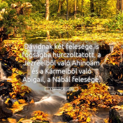 Picture 05 - 1 Sámuel 30:5 KAR - Dávidnak két felesége is fogságba - Bible Verse Picture