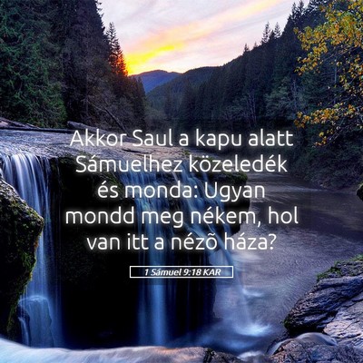 Picture 05 - 1 Sámuel 9:18 KAR - Akkor Saul a kapu alatt Sámuelhez közeledék - Bible Verse Picture
